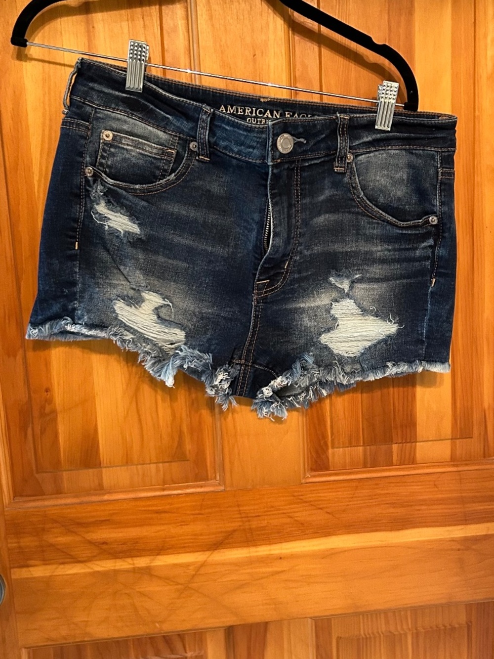 # 114 NWOT American Eagle Distressed Denim Jean Shorts Size 30